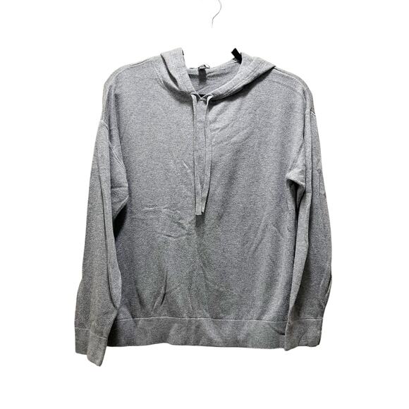 Hilary Radley Sweatshirt Hoodie Gray Cotton Long Sleeve Pullover Sweater Sz M - Picture 1 of 7